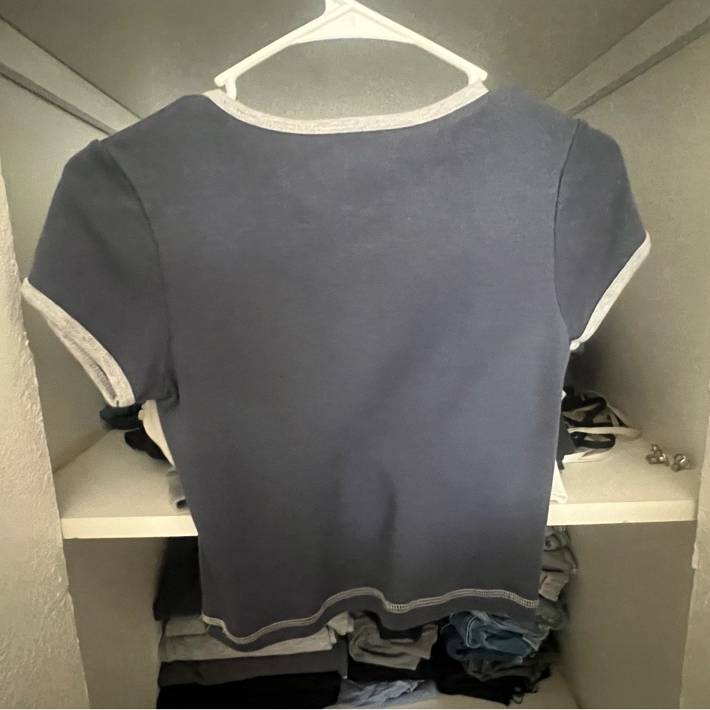 Brandy Melville Navy Blue Tee - Picture 2 of 2